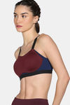 Zelocity High Impact Quick Dry Sports Bra - Windsor Wine — thumbnail 3